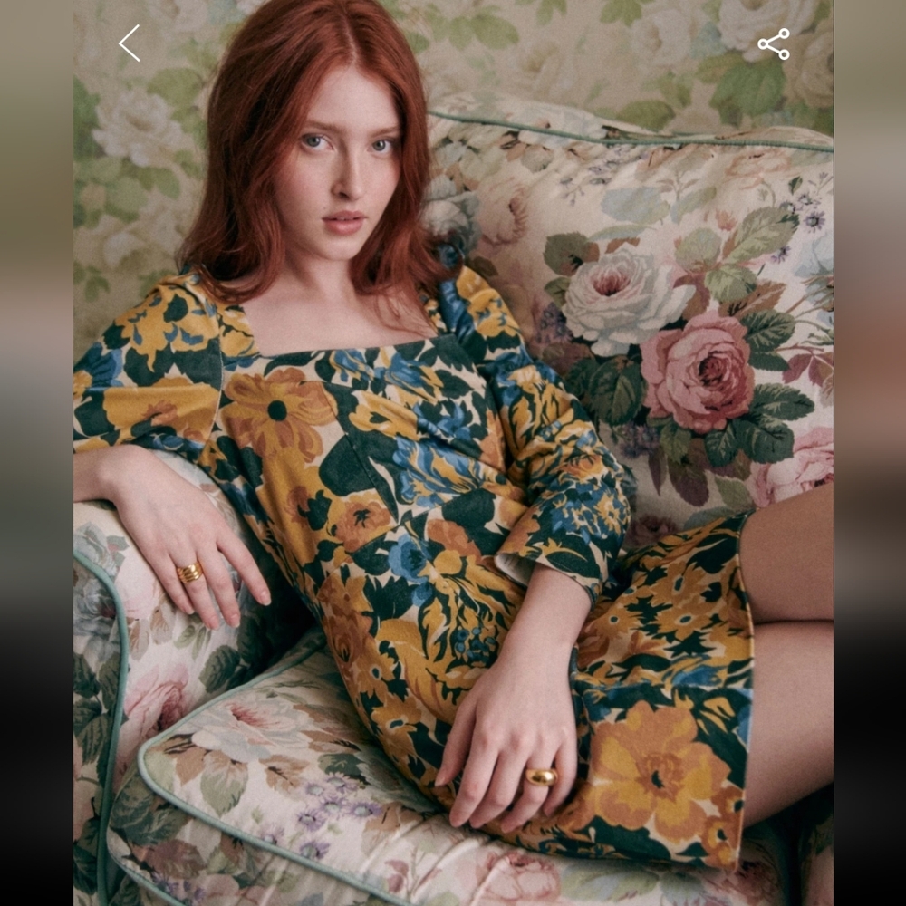Sezane Diana Floral Mini Dress